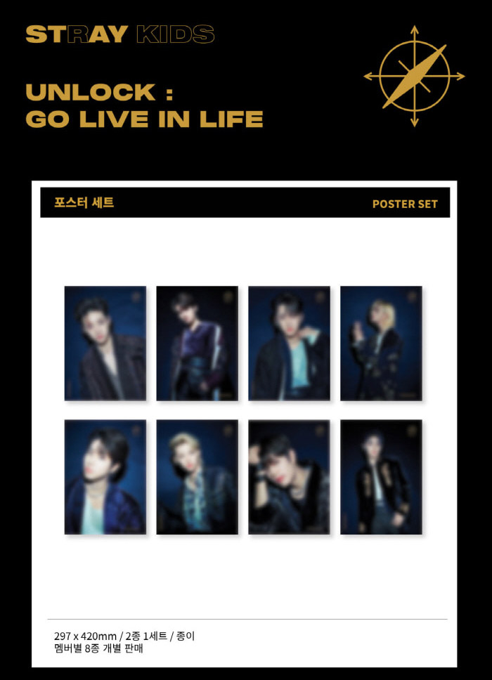 Stray Kids Unlock : GO LIVE IN LIFE Goods - POSTER SET kpoptown.com